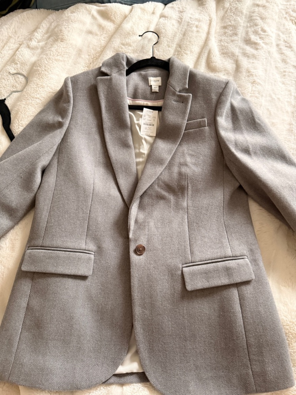 J. Crew Light Gray Tailored Single-Button Blazer - Picture 2 of 3